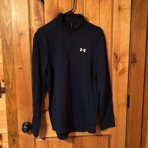 Men's black UA 1/4 zip, size medium, loose fit, NWOT